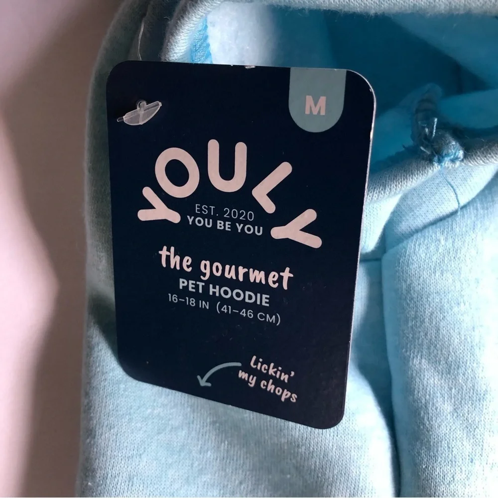 NWT Youly “licked it” dog hoodie M